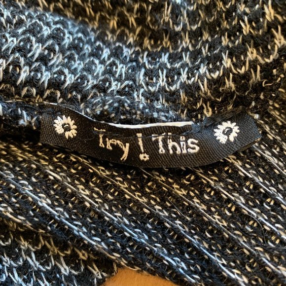 Try ! This Open Front Cardigan Sweater Soft Black - Picture 3 of 5